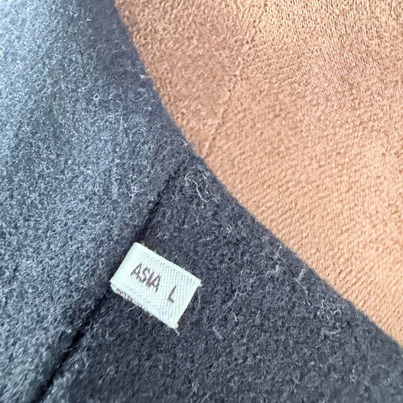 Ochirly  Chic Black Floral 4/5 Sleeve wool coat embroidery fit S - Picture 8 of 16